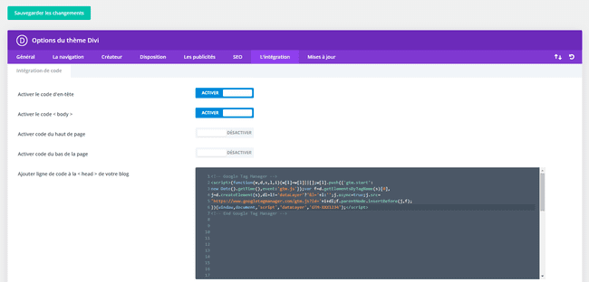 Refonte de site Internet avec DIVI module de code personnalisé