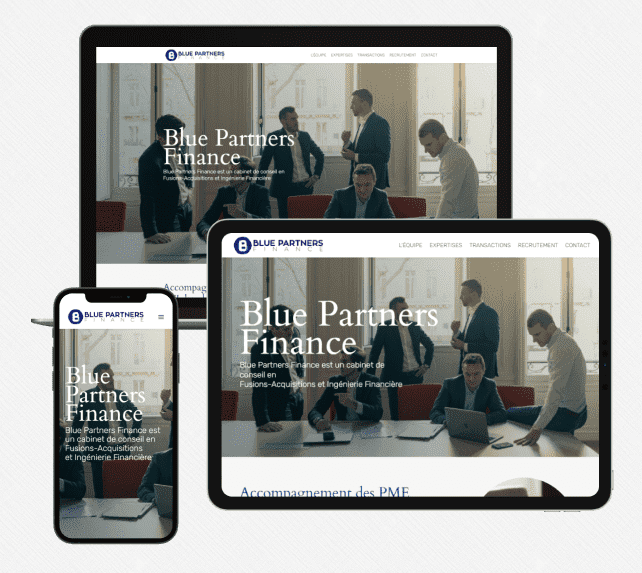 Projet entre Blue Partners Finance et OpenMyDiv agence web à Paris