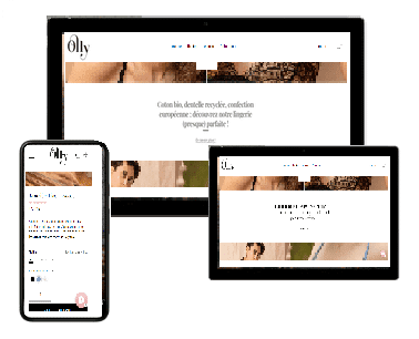 Projet entre Olly Lingerie et OpenMyDiv agence web à Paris