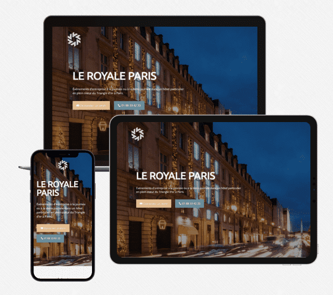 Projet entre Le Royale Paris et OpenMyDiv agence web à Paris