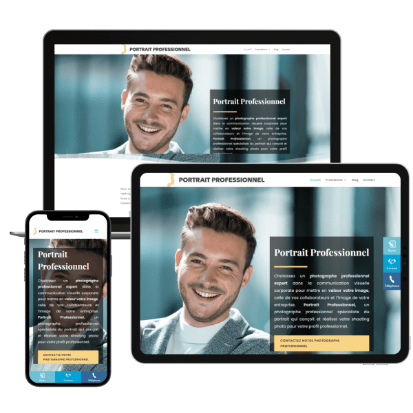 Projet entre Portrait Professionnel et OpenMyDiv agence web à Paris