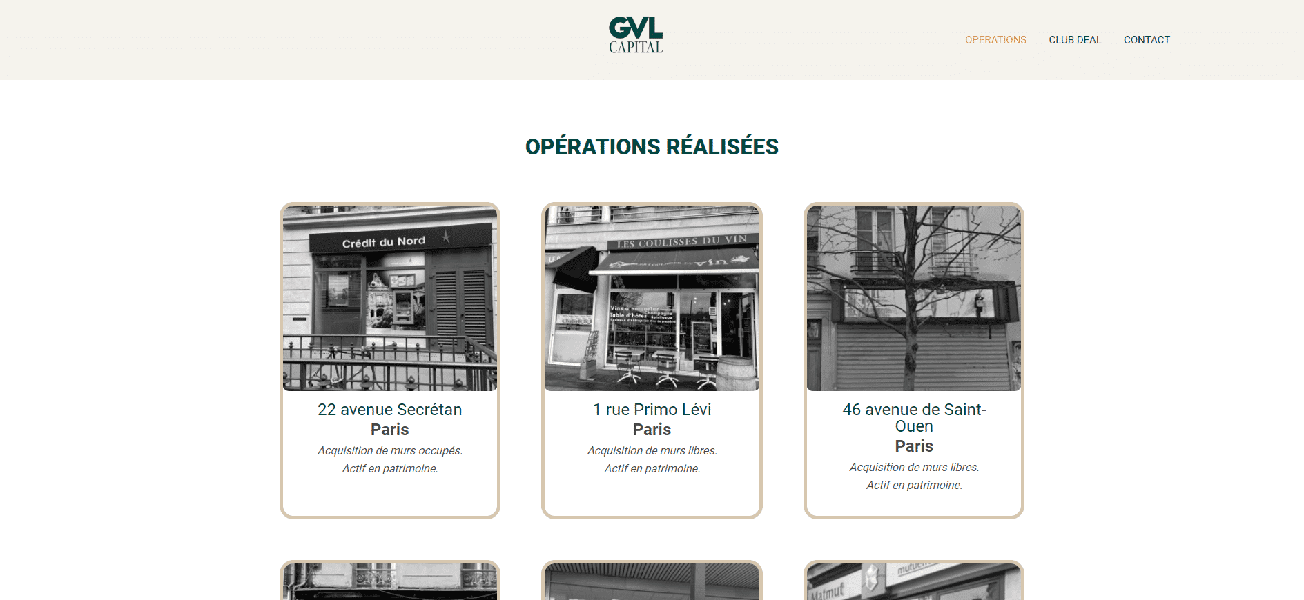 Projet réalisé par l'agence web OpenMyDiv pour GVL Capital