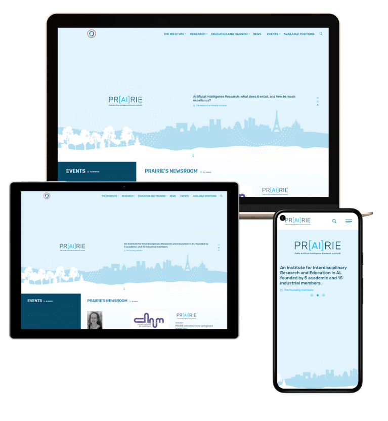 Projet entre Institut PR[AI]RIE et OpenMyDiv agence web à Paris