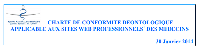 Charte de conformité déontologique applicable aux sites professionnels des médecins