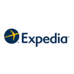 Logo d'Expedia, site de voyages offrant des options de location de gîtes et hébergements