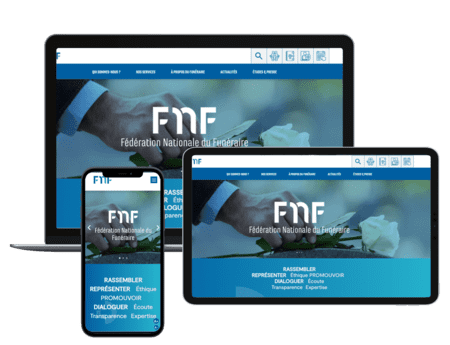 Mockup de la refonte du site de la FNF