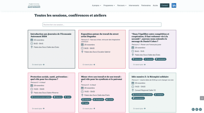 Projet réalisé par l'agence web OpenMyDiv pour Site WordPress pour les Journées de l’Économie Autrement