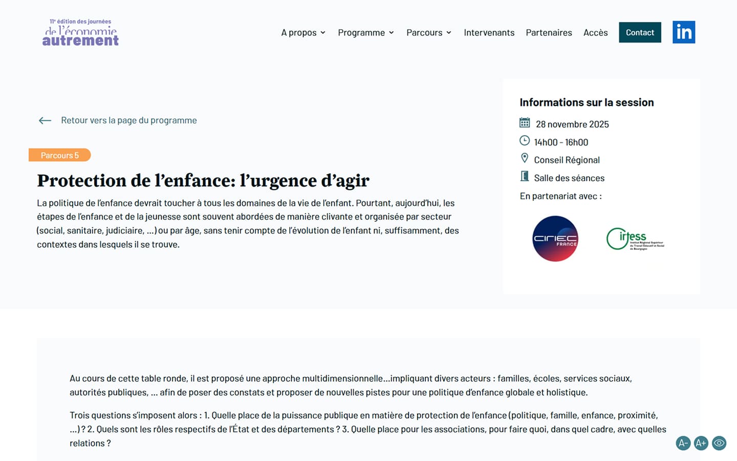 Une session, et tout ce qui s'y rattache
