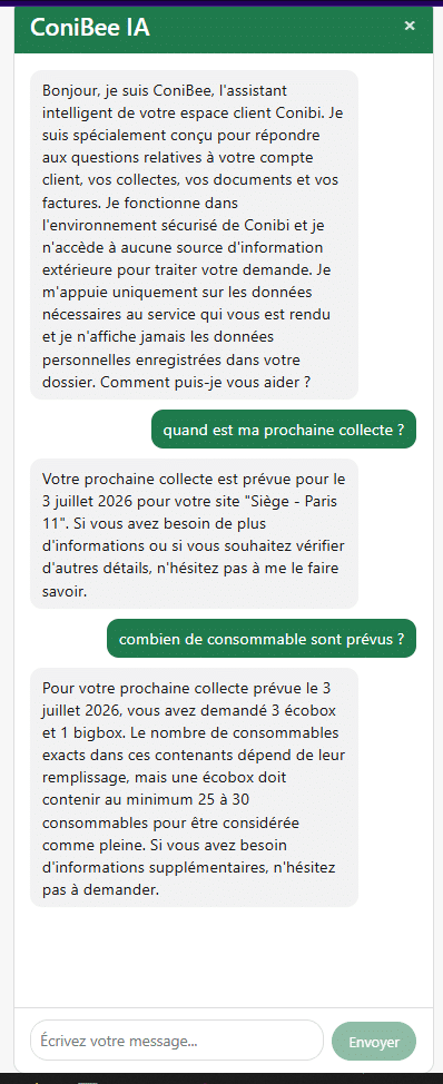 Avec l'IA, une réponse tirée du compte du client
