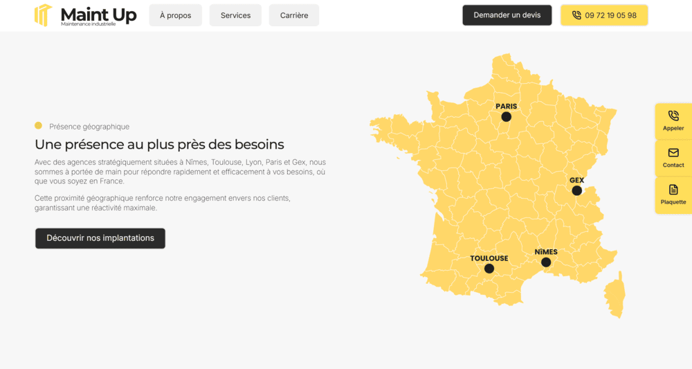 Les agences sur une carte plutôt que dans une liste